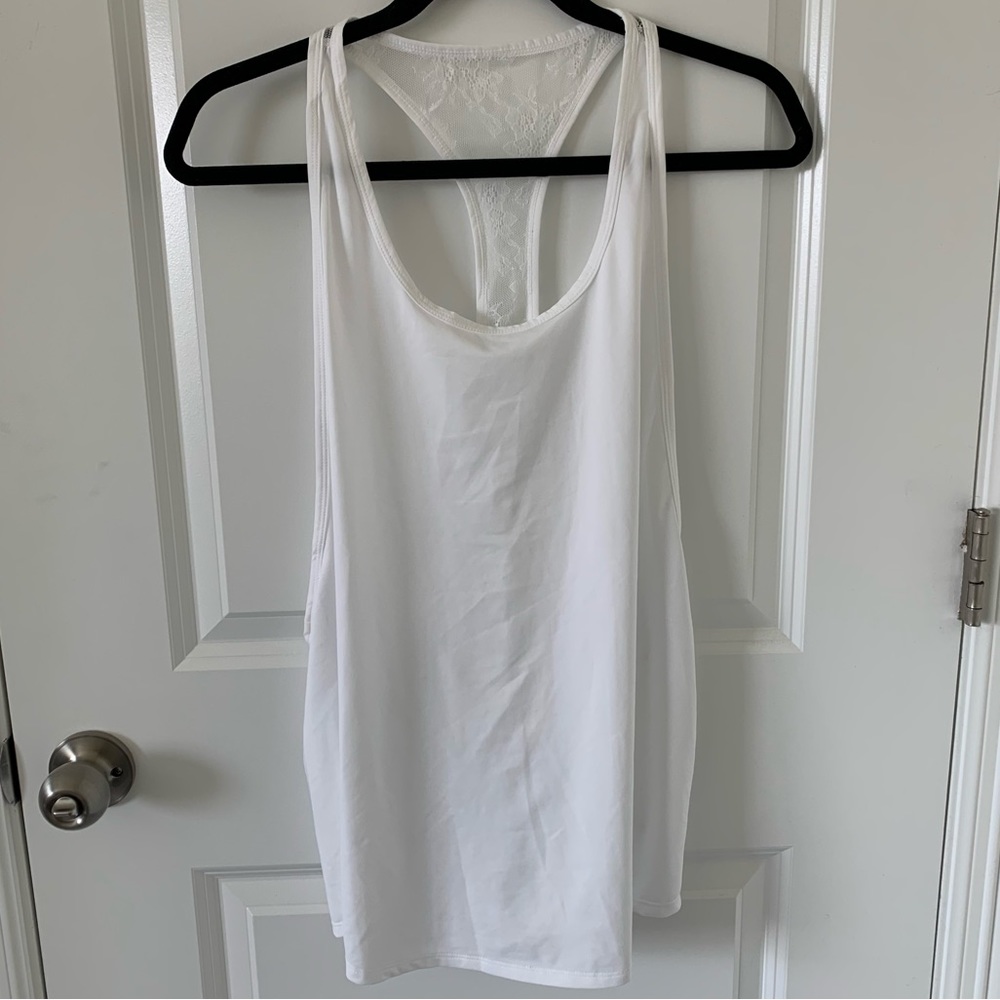 5 for $10 - Fabletics White Lace Workout Tank